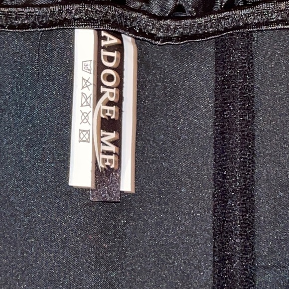 NWOT BLACK SATIN BROCADE BUSTIER PLUS SZ 3X - Picture 6 of 7